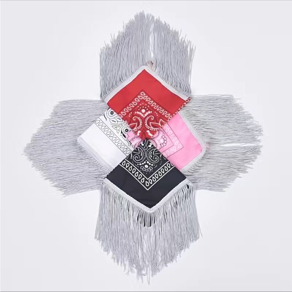 Tassel Boho Western Bandana Scarf - Picture 3 of 8